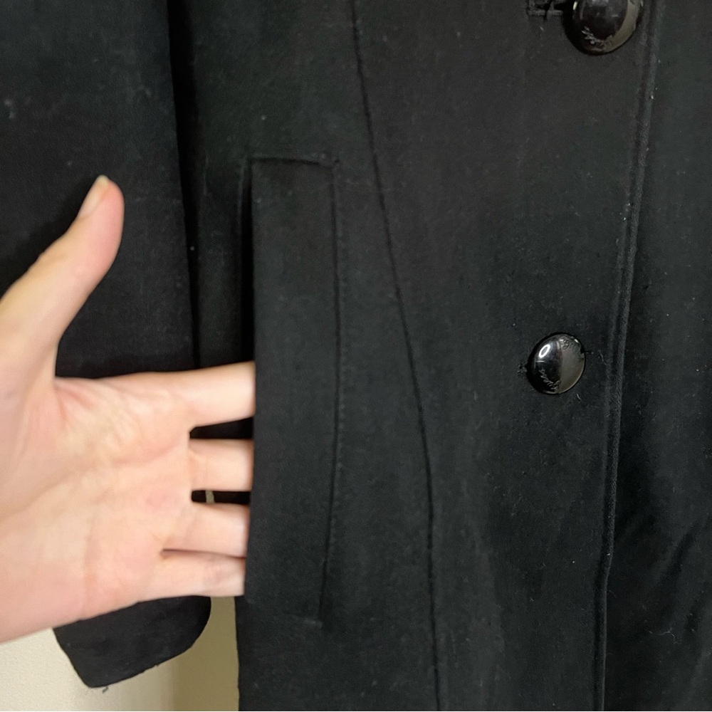 Guess Classic Black Pea Coat - Picture 5 of 14